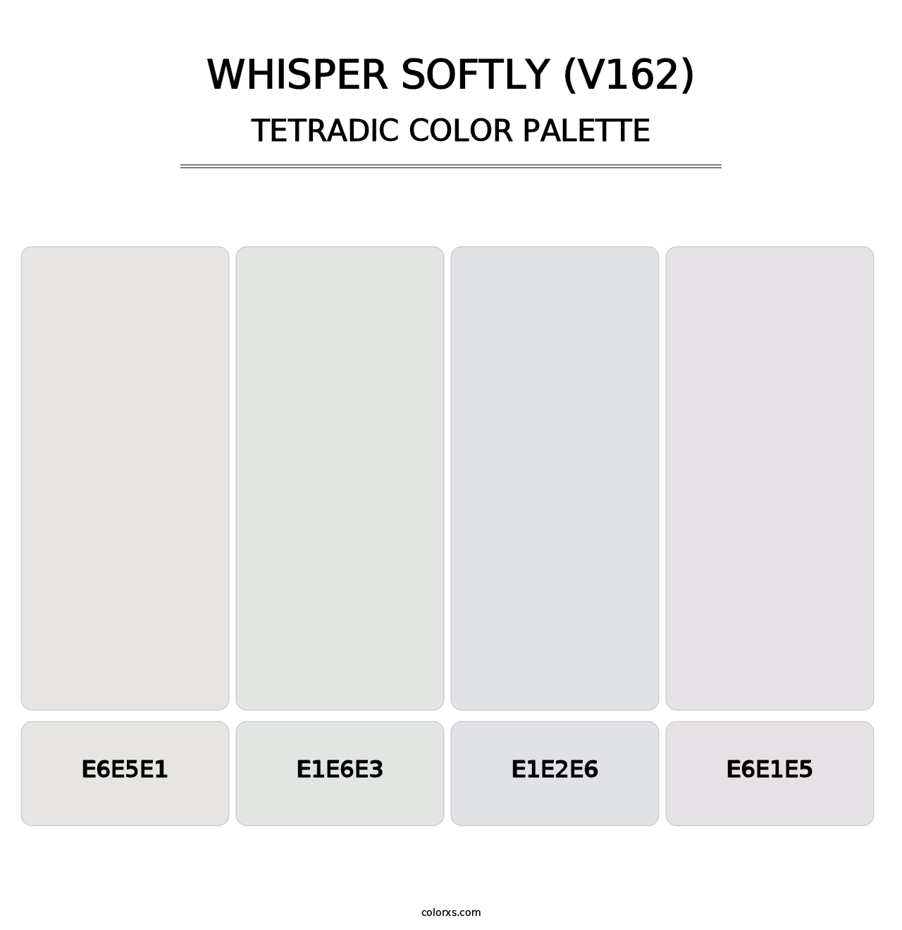 Whisper Softly (V162) - Tetradic Color Palette