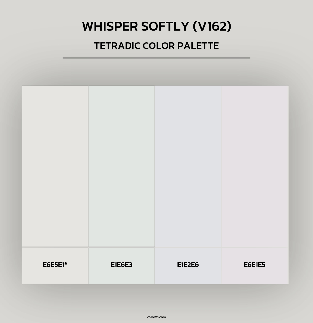 Whisper Softly (V162) - Tetradic Color Palette