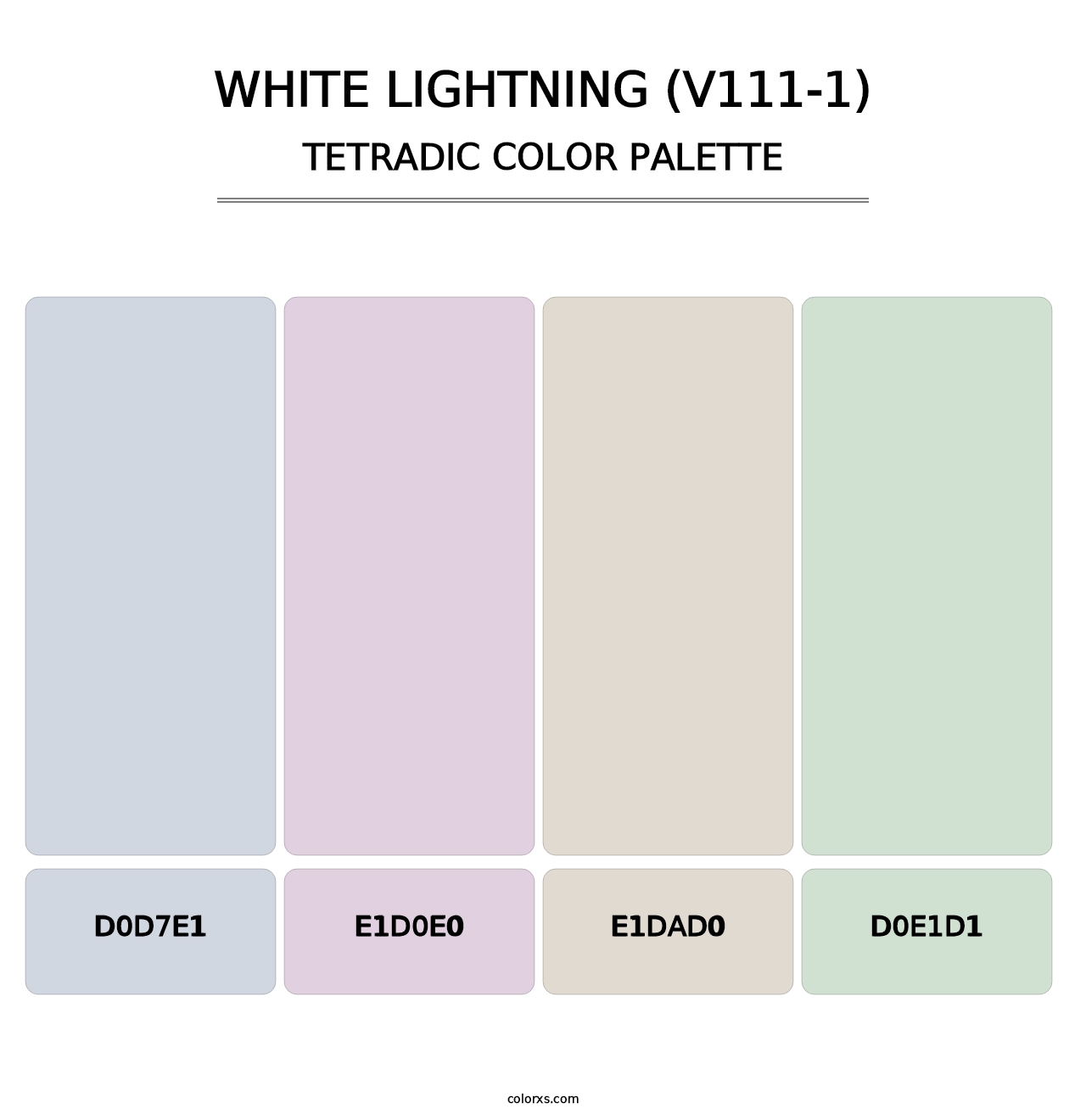 White Lightning (V111-1) - Tetradic Color Palette