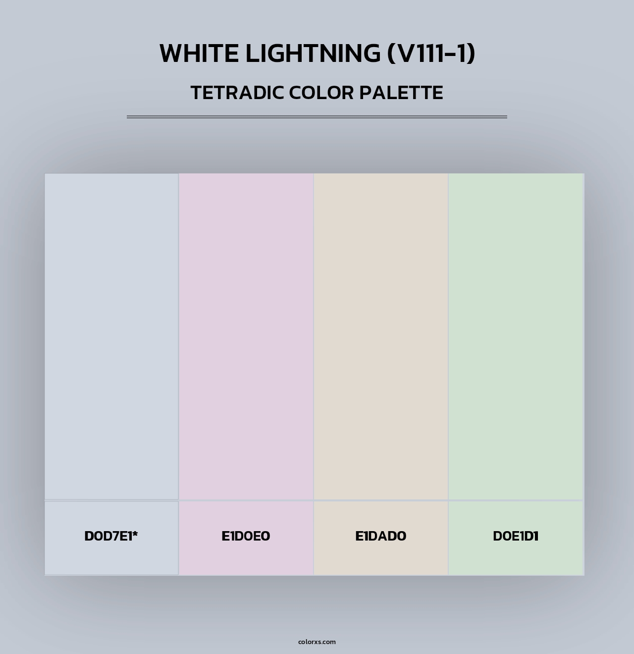White Lightning (V111-1) - Tetradic Color Palette