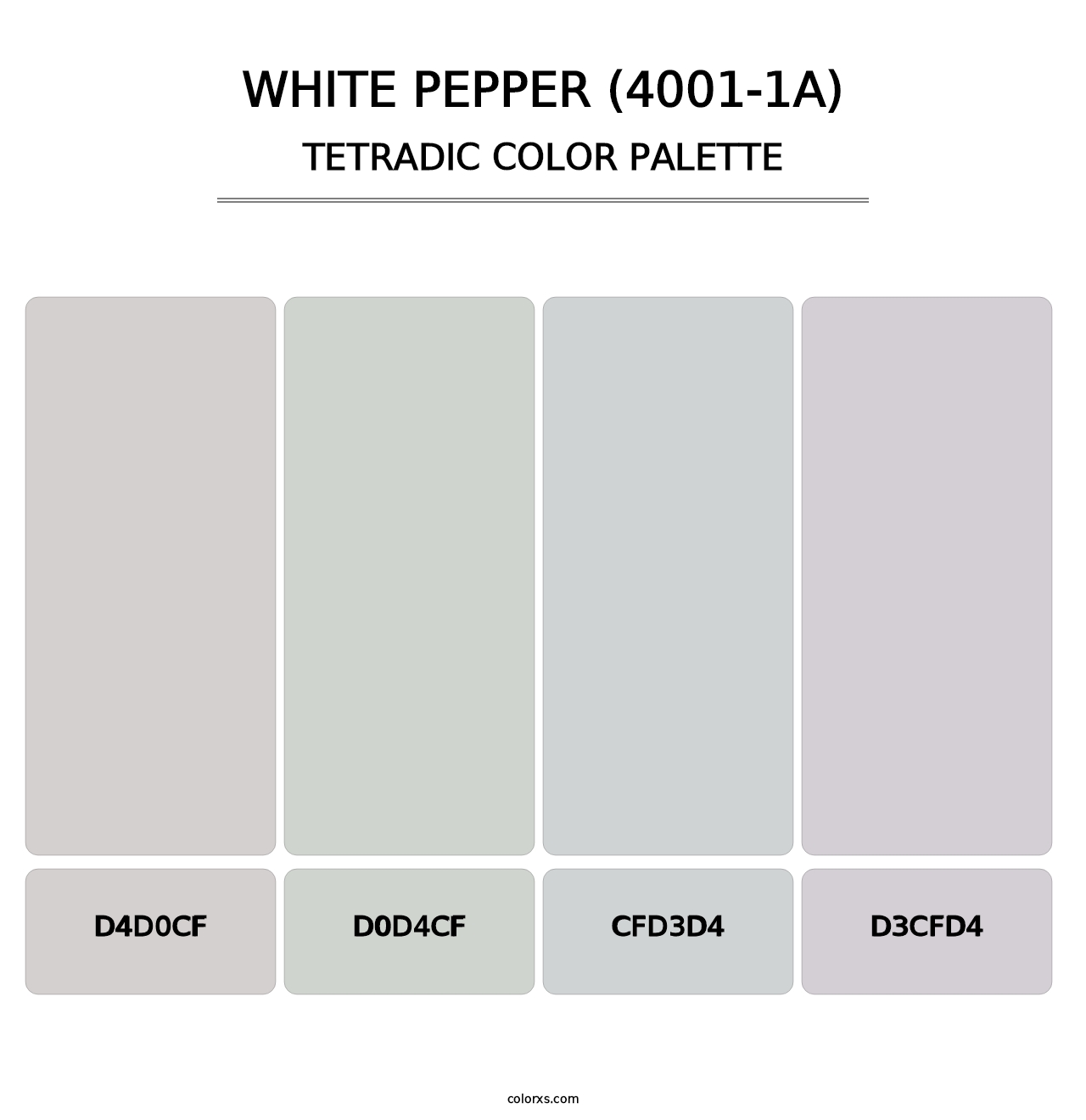 White Pepper (4001-1A) - Tetradic Color Palette