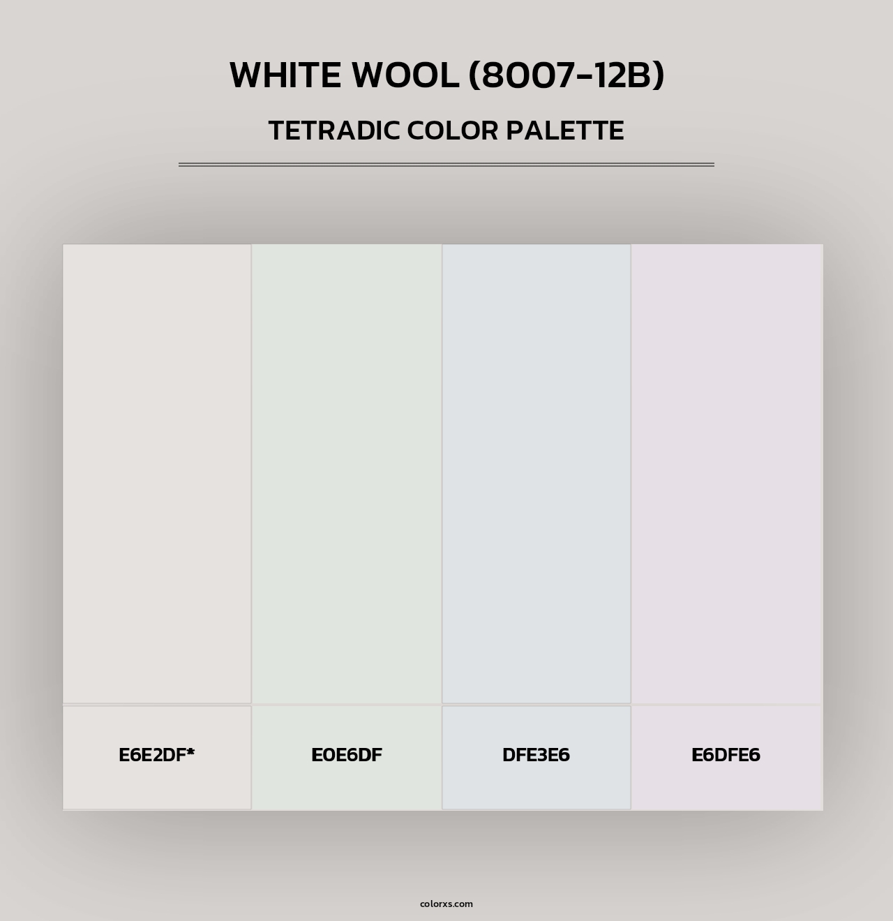 White Wool (8007-12B) - Tetradic Color Palette