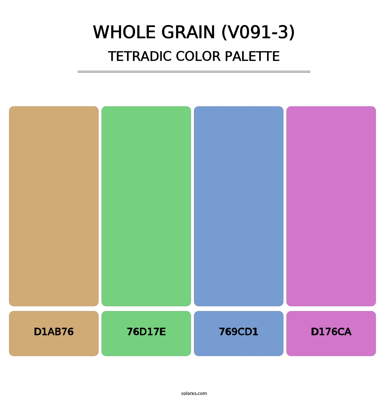 Whole Grain (V091-3) - Tetradic Color Palette