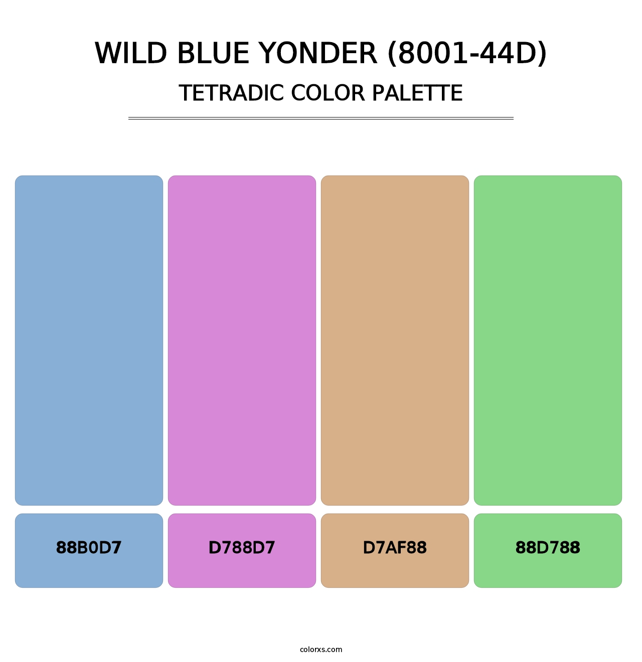 Wild Blue Yonder (8001-44D) - Tetradic Color Palette