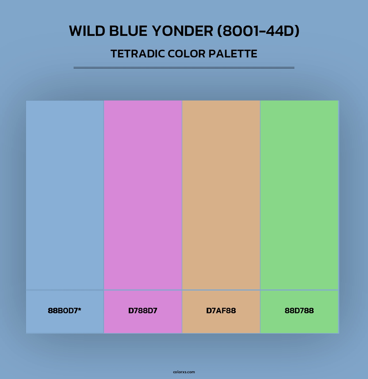 Wild Blue Yonder (8001-44D) - Tetradic Color Palette