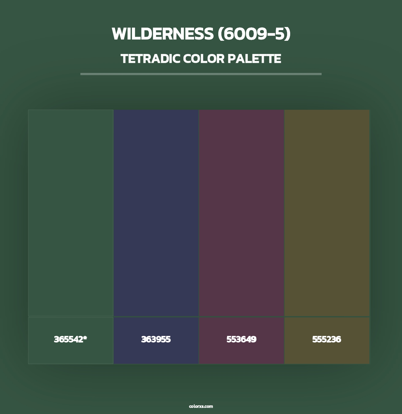 Wilderness (6009-5) - Tetradic Color Palette