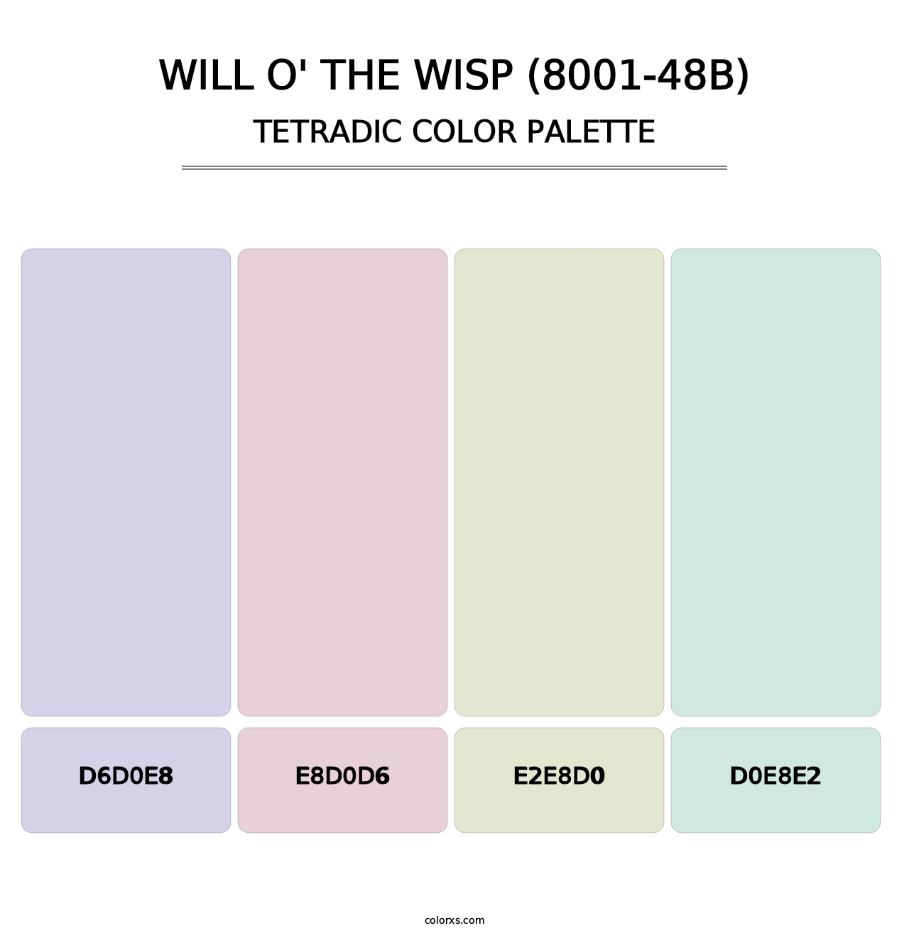 Will o' the Wisp (8001-48B) - Tetradic Color Palette