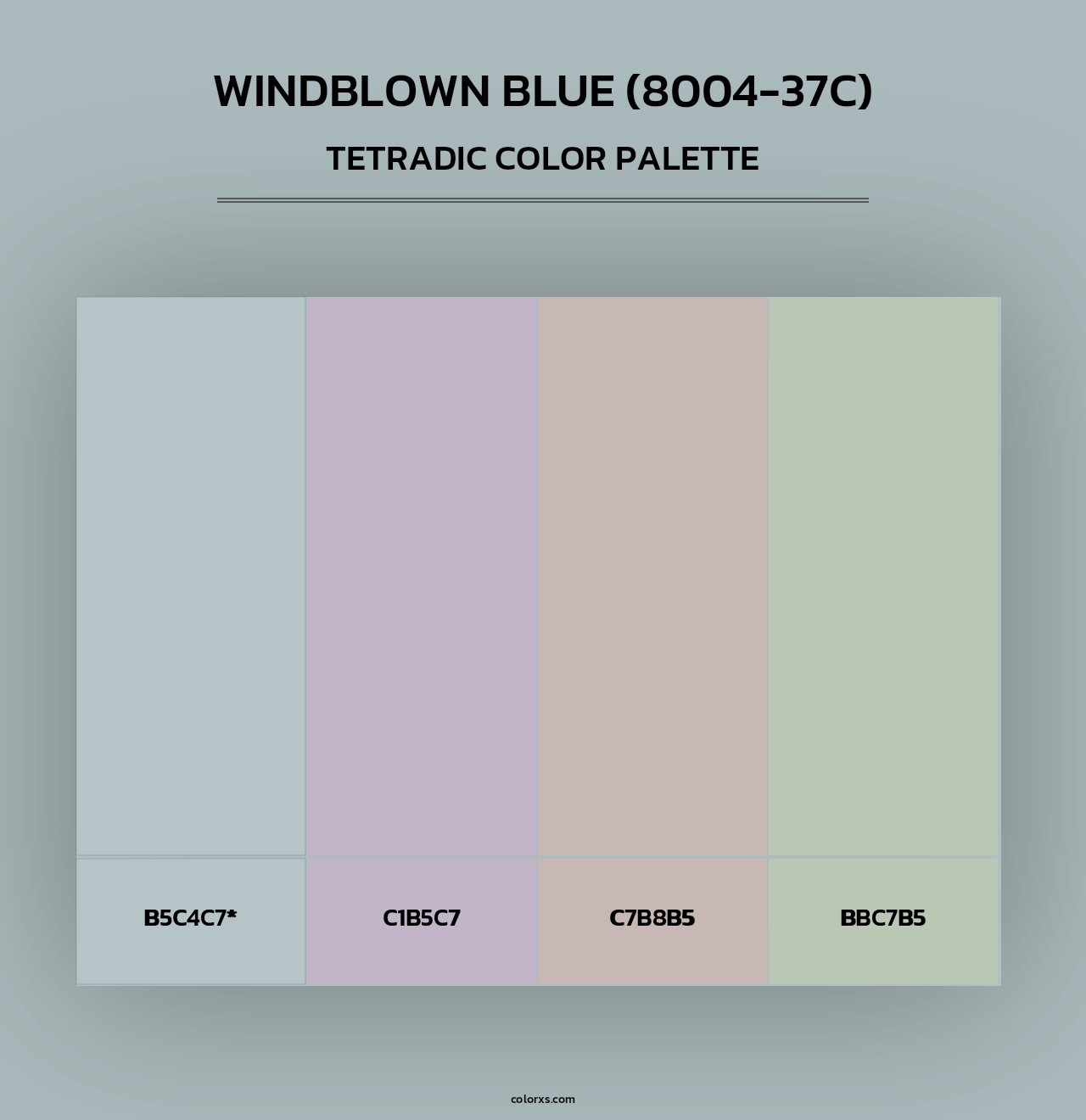 Windblown Blue (8004-37C) - Tetradic Color Palette
