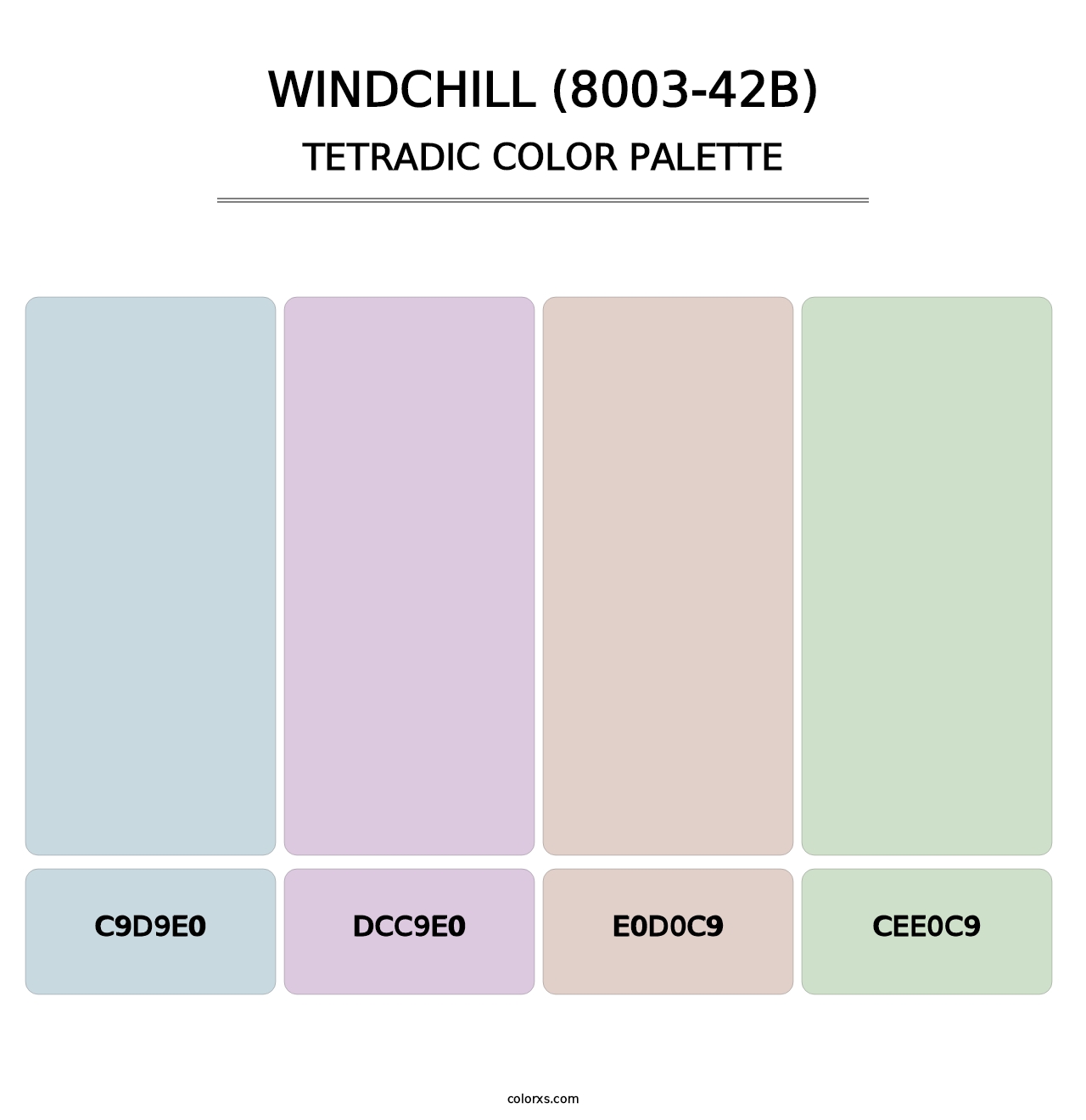 Windchill (8003-42B) - Tetradic Color Palette