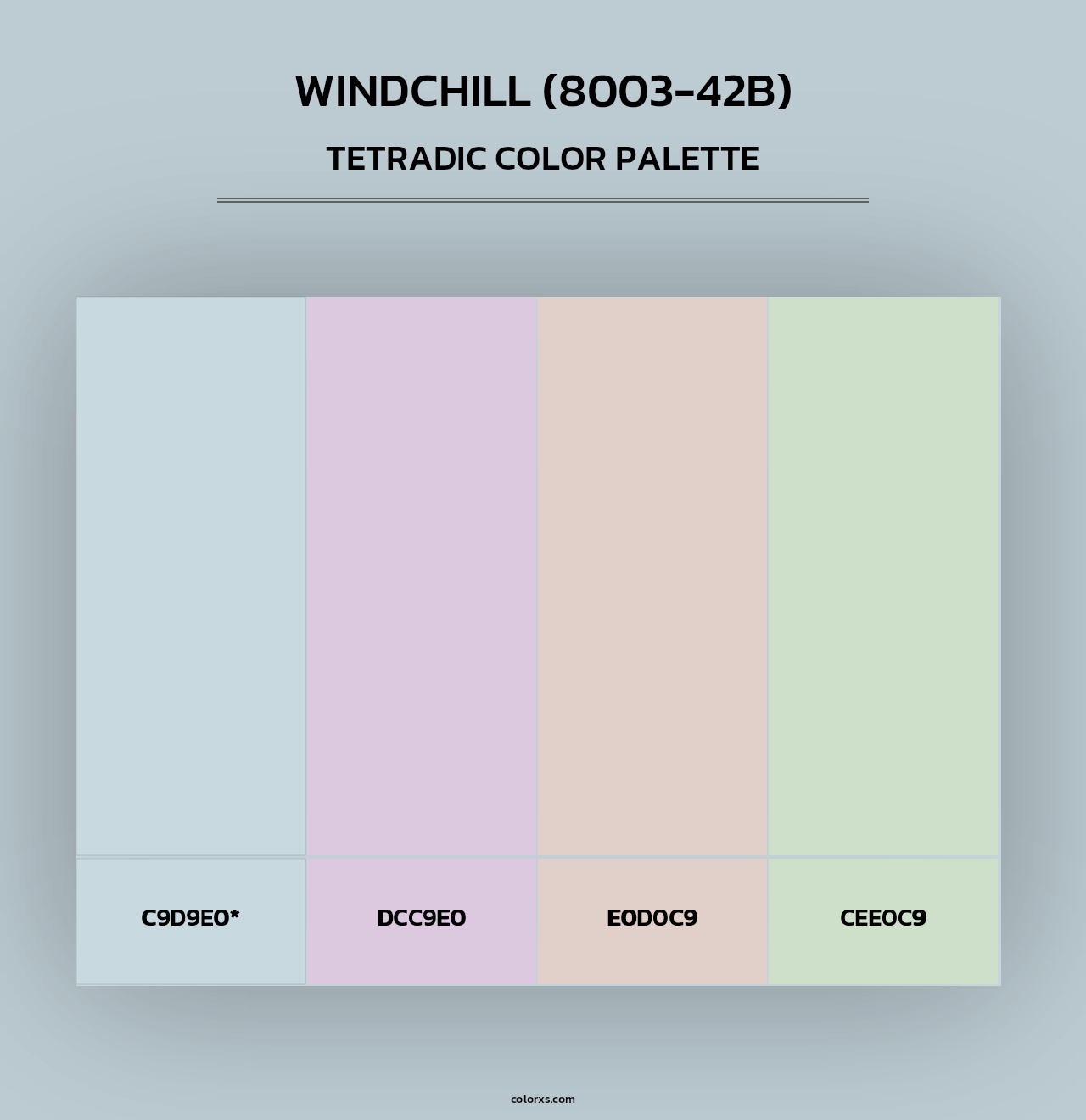 Windchill (8003-42B) - Tetradic Color Palette
