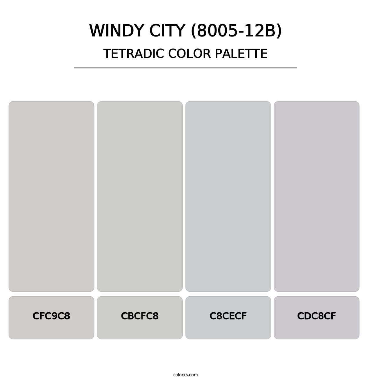 Windy City (8005-12B) - Tetradic Color Palette