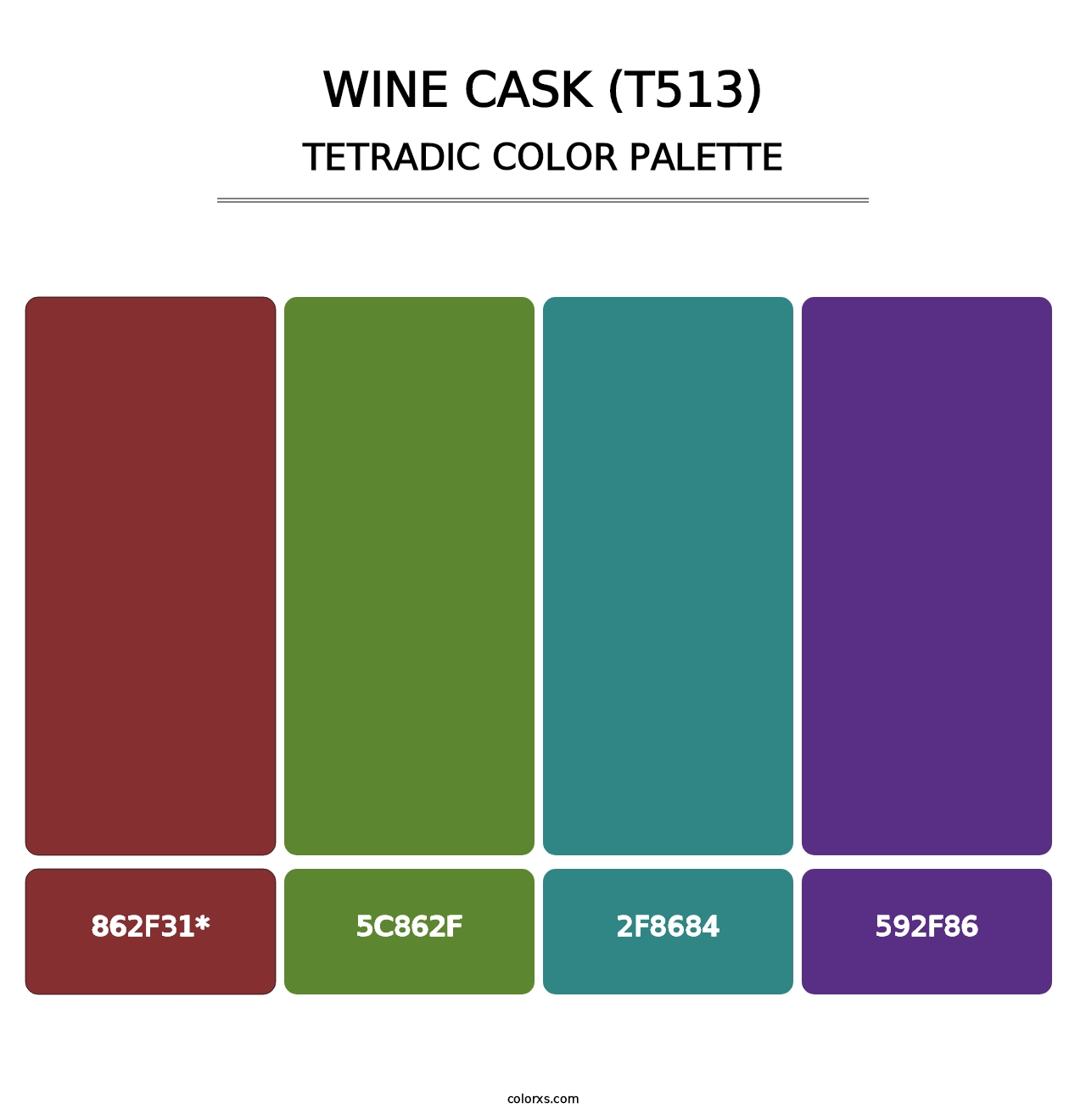 Wine Cask (T513) - Tetradic Color Palette