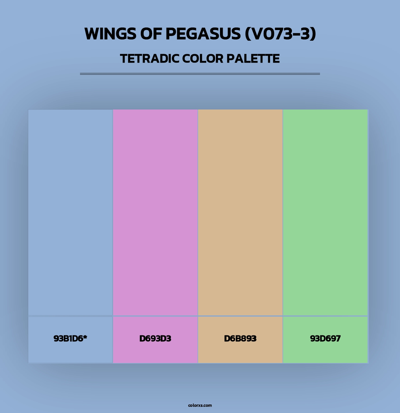 Wings of Pegasus (V073-3) - Tetradic Color Palette