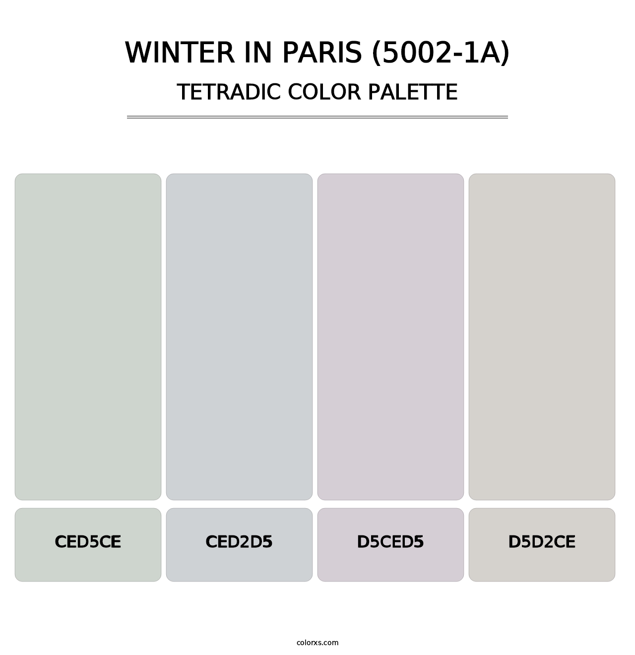 Winter in Paris (5002-1A) - Tetradic Color Palette