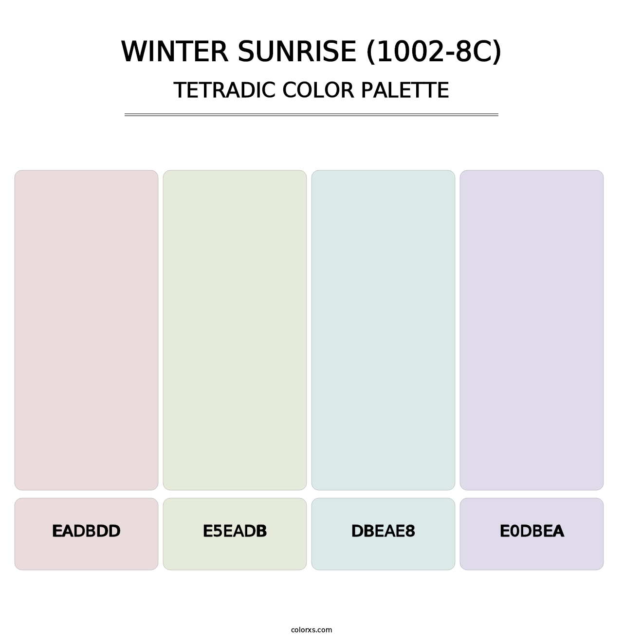 Winter Sunrise (1002-8C) - Tetradic Color Palette