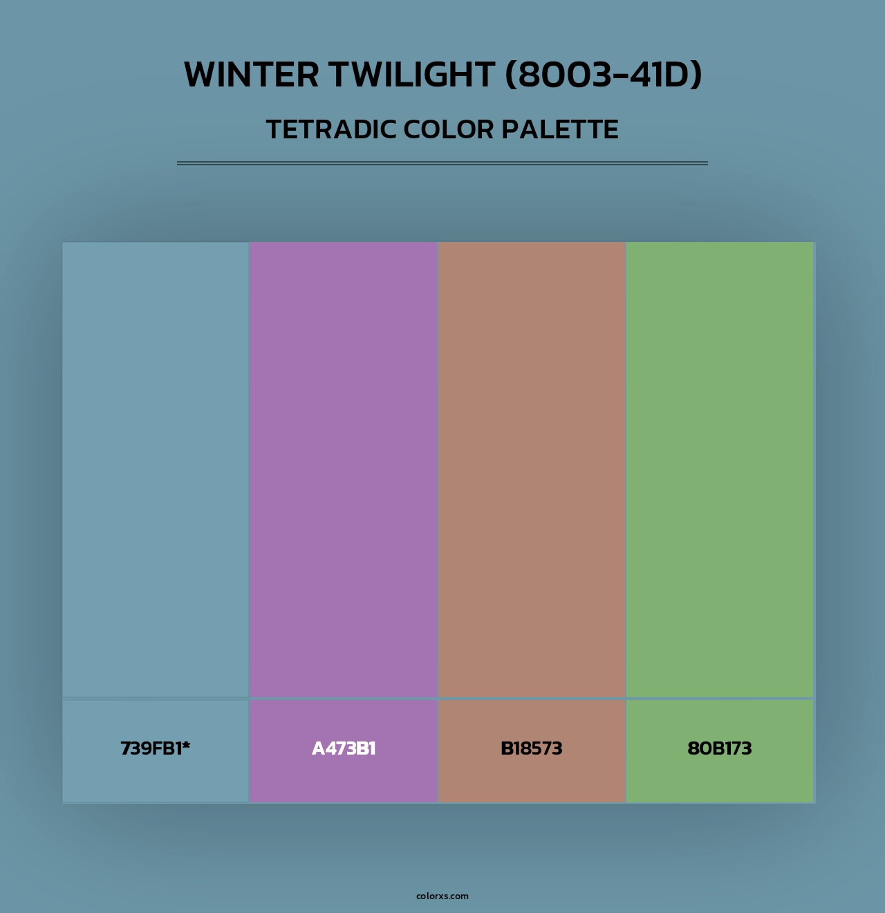 Winter Twilight (8003-41D) - Tetradic Color Palette