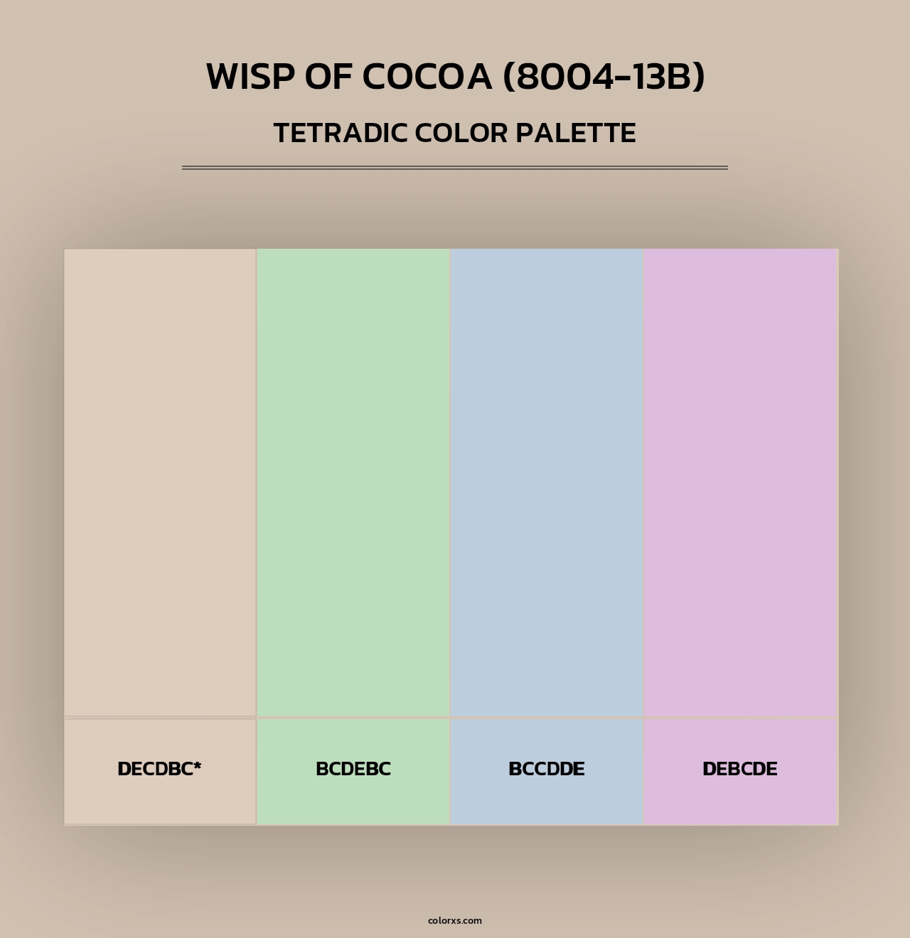 Wisp of Cocoa (8004-13B) - Tetradic Color Palette