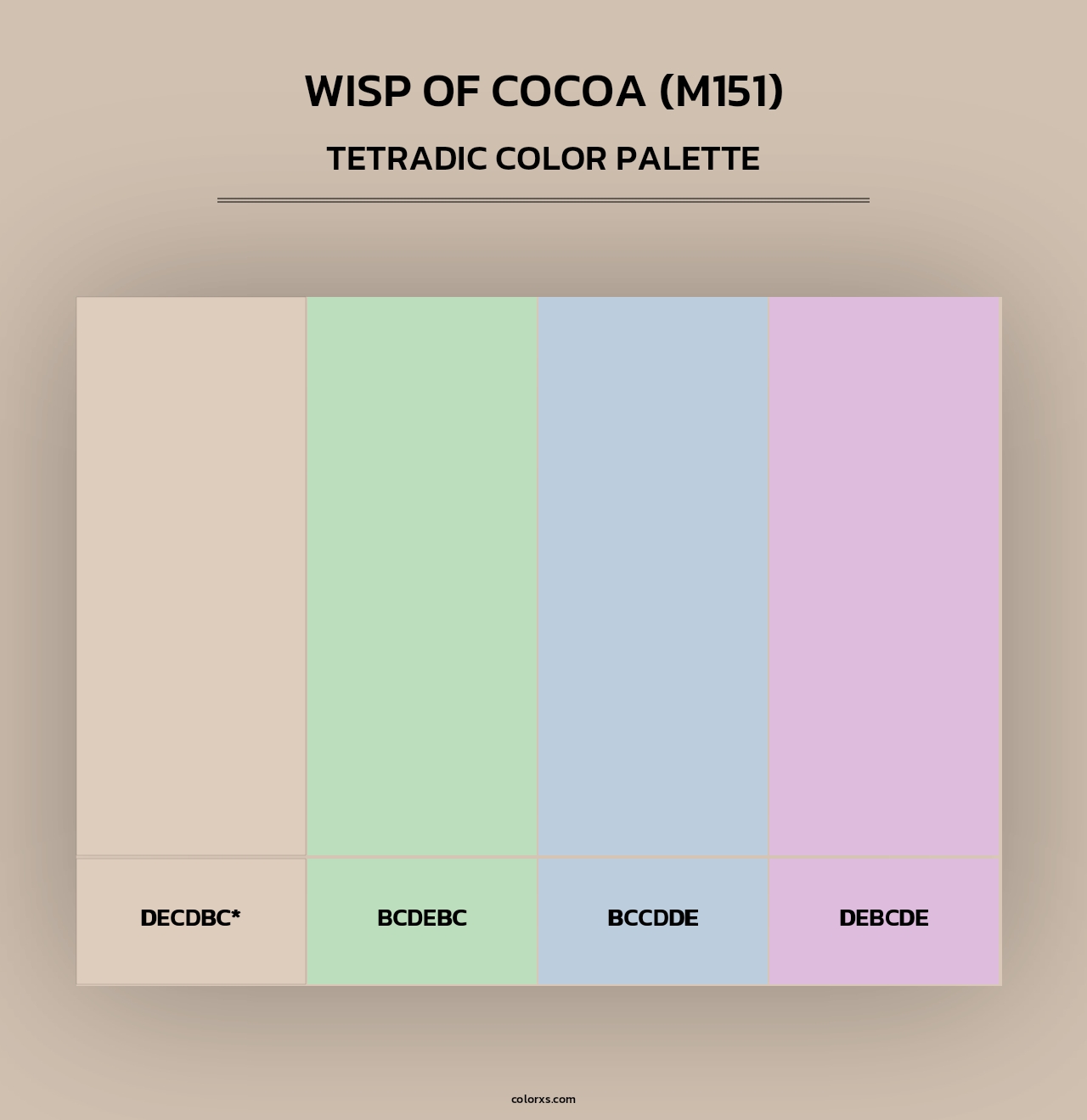 Wisp of Cocoa (M151) - Tetradic Color Palette