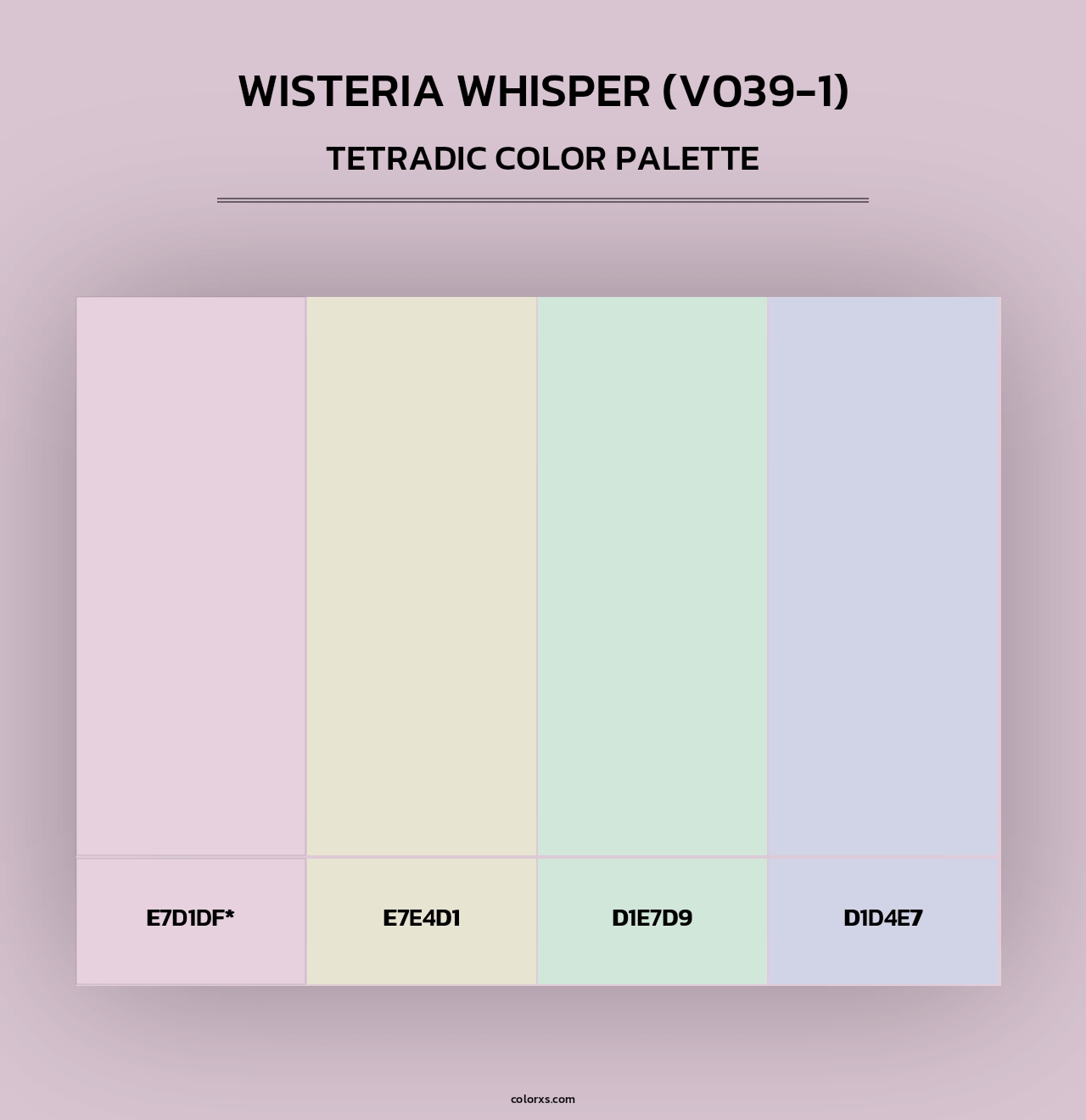 Wisteria Whisper (V039-1) - Tetradic Color Palette