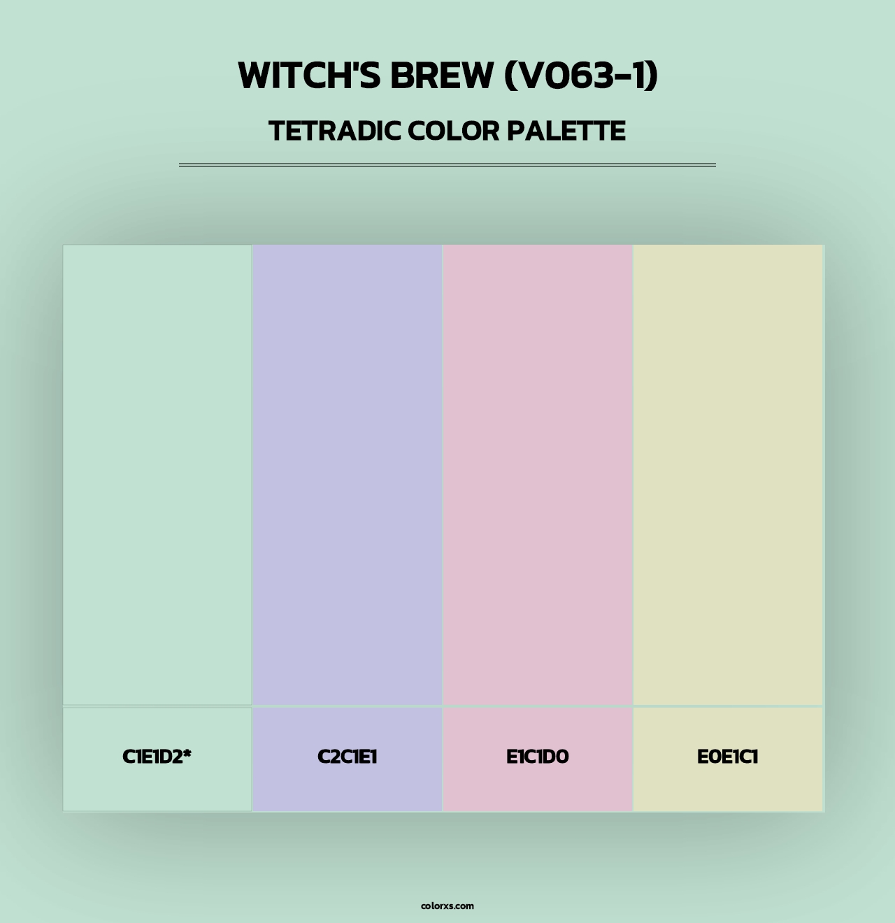 Witch's Brew (V063-1) - Tetradic Color Palette