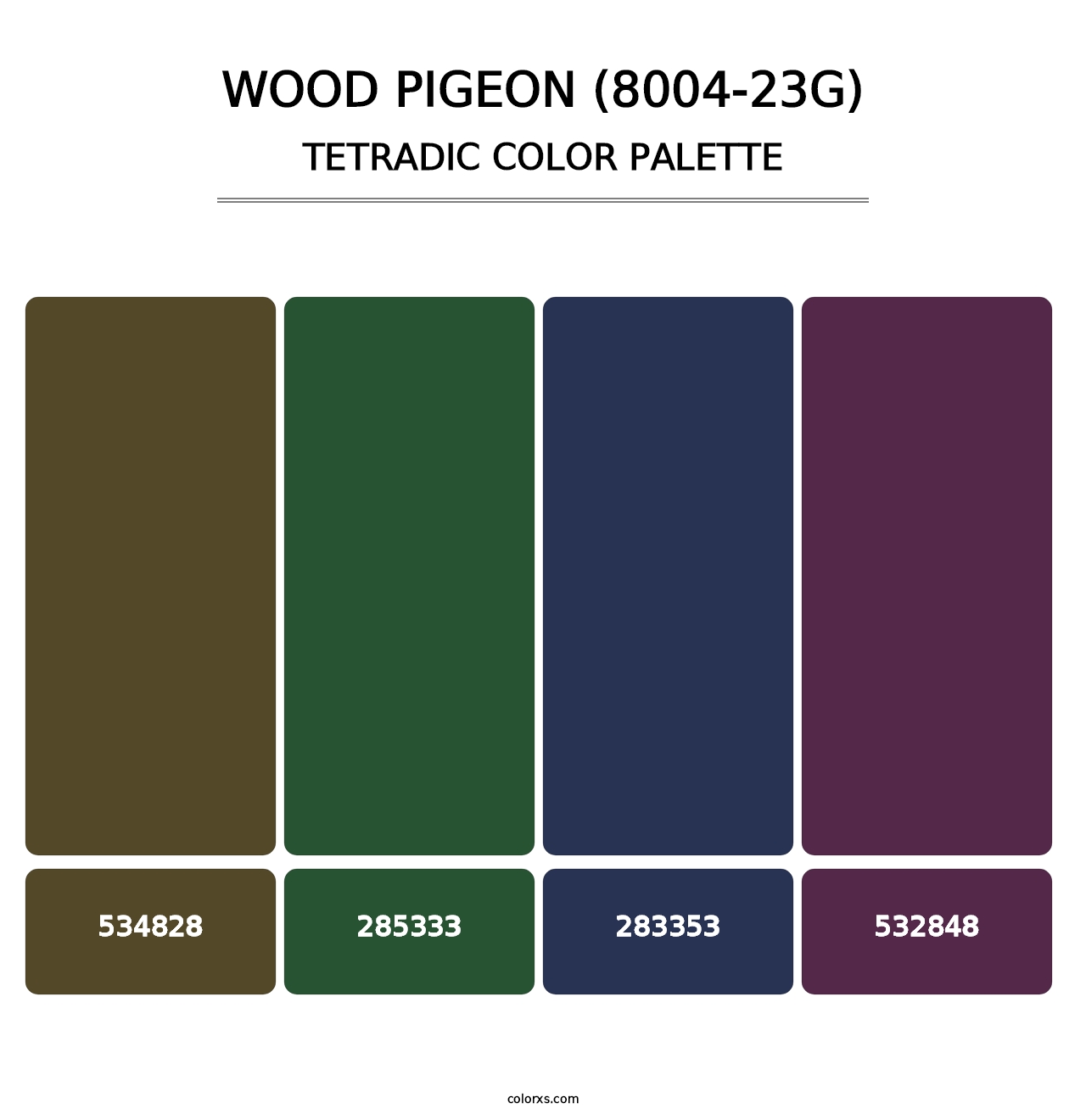 Wood Pigeon (8004-23G) - Tetradic Color Palette