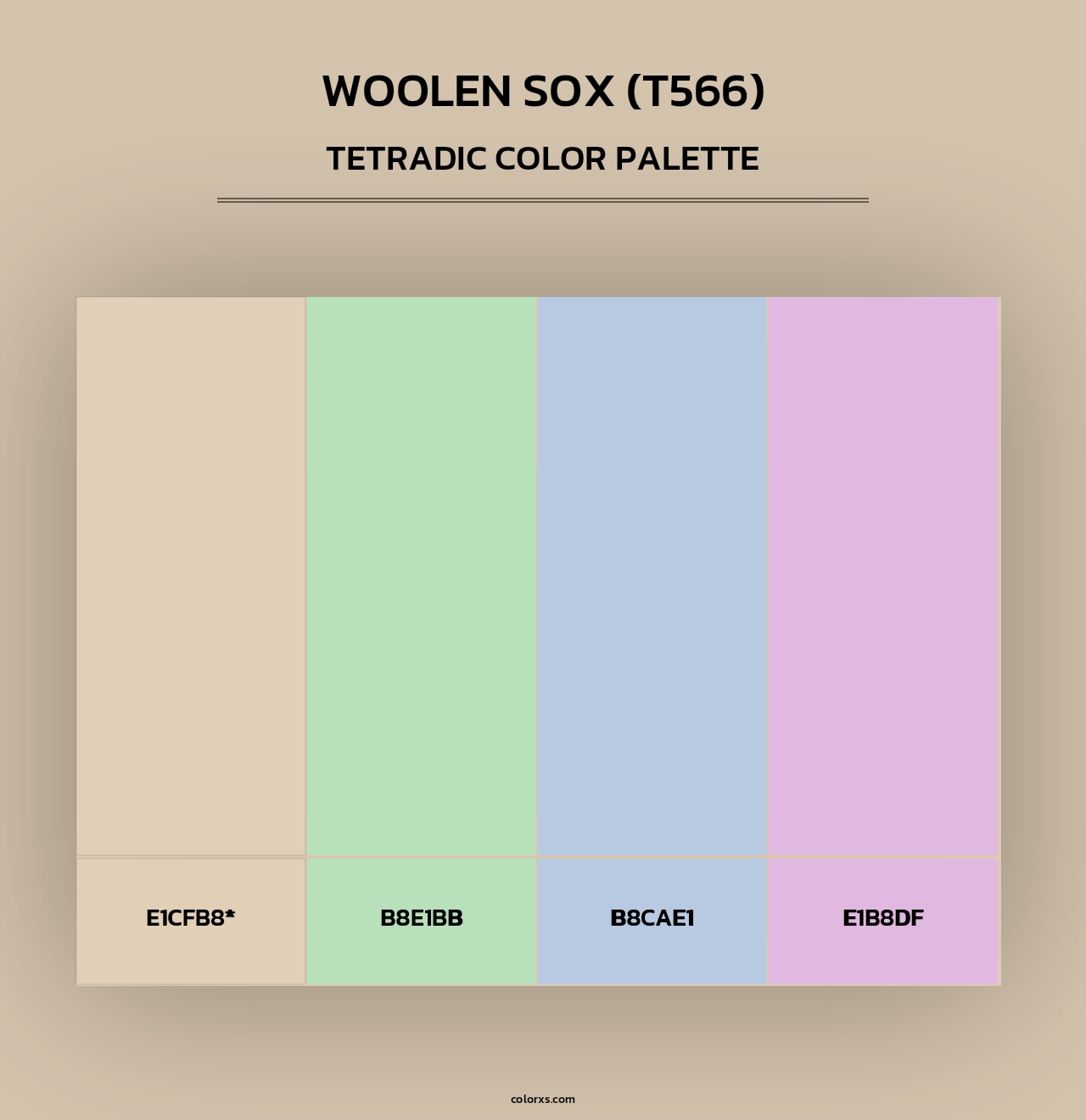 Woolen Sox (T566) - Tetradic Color Palette