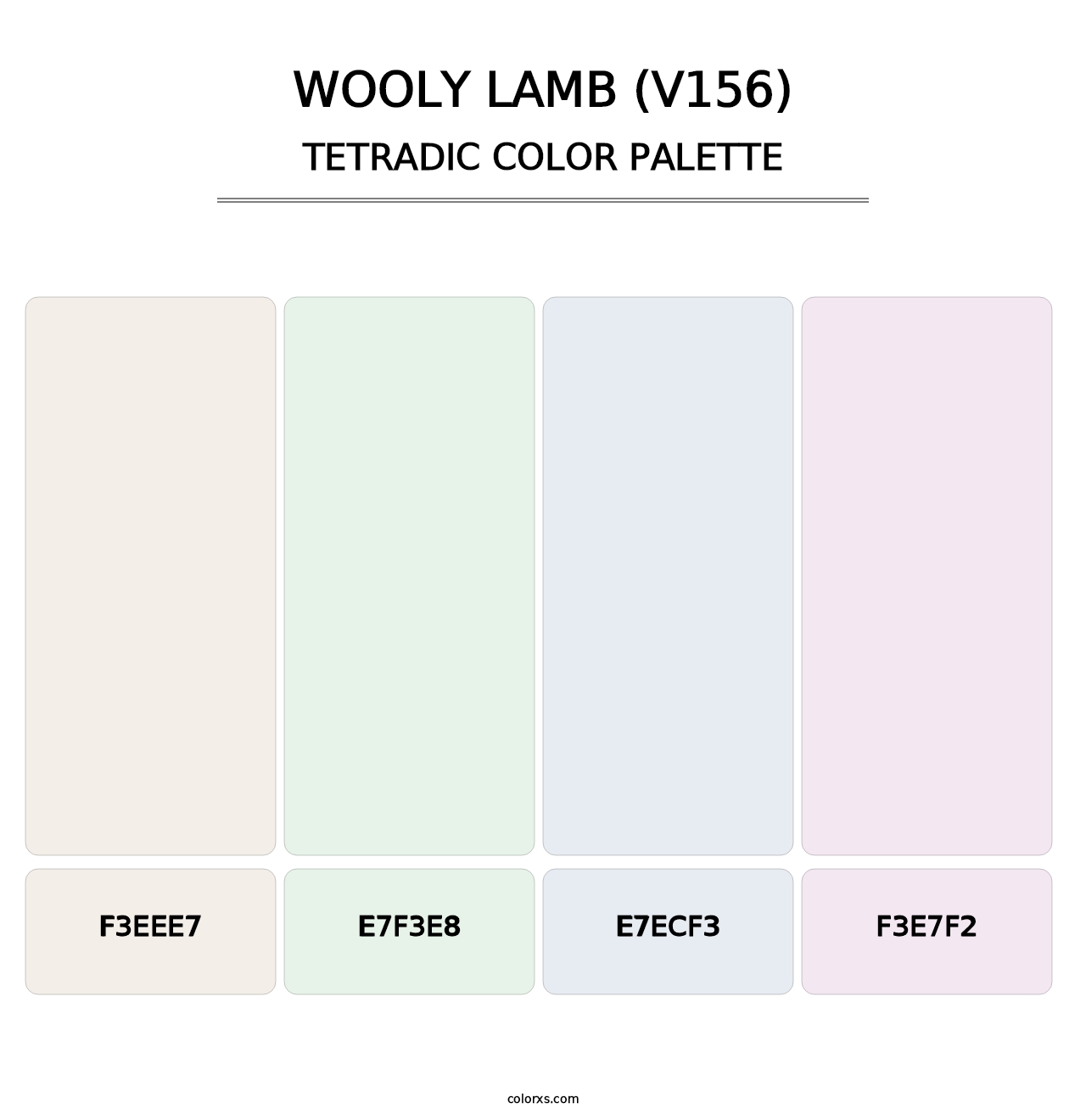 Wooly Lamb (V156) - Tetradic Color Palette