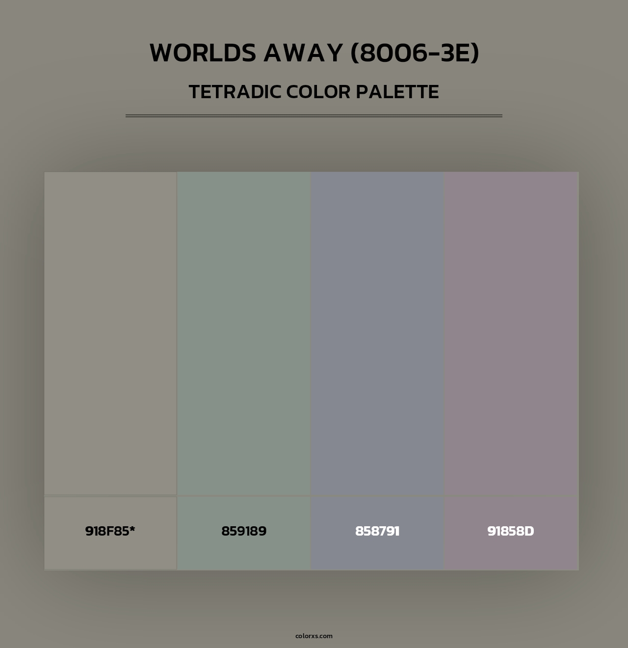 Worlds Away (8006-3E) - Tetradic Color Palette