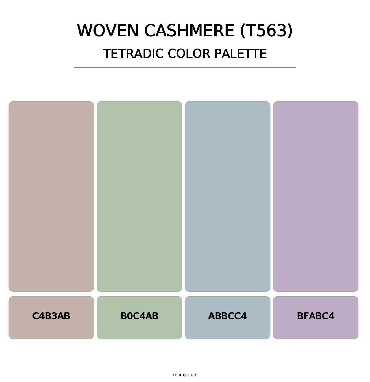 Woven Cashmere (T563) - Tetradic Color Palette