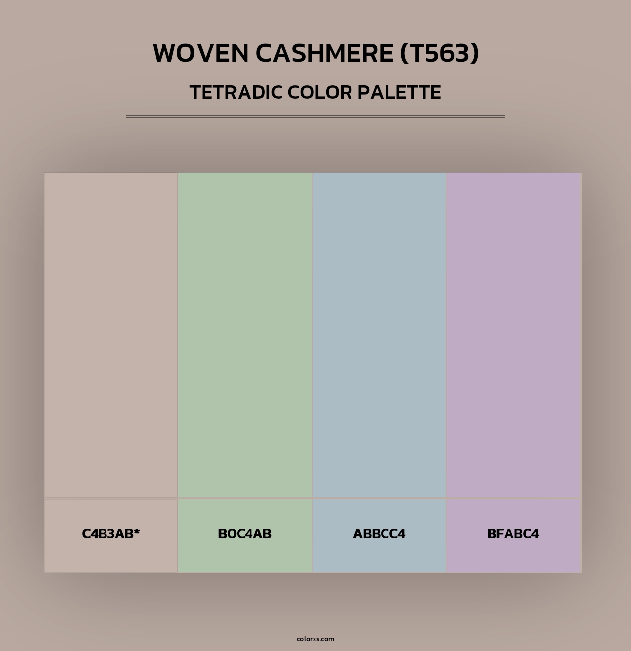 Woven Cashmere (T563) - Tetradic Color Palette