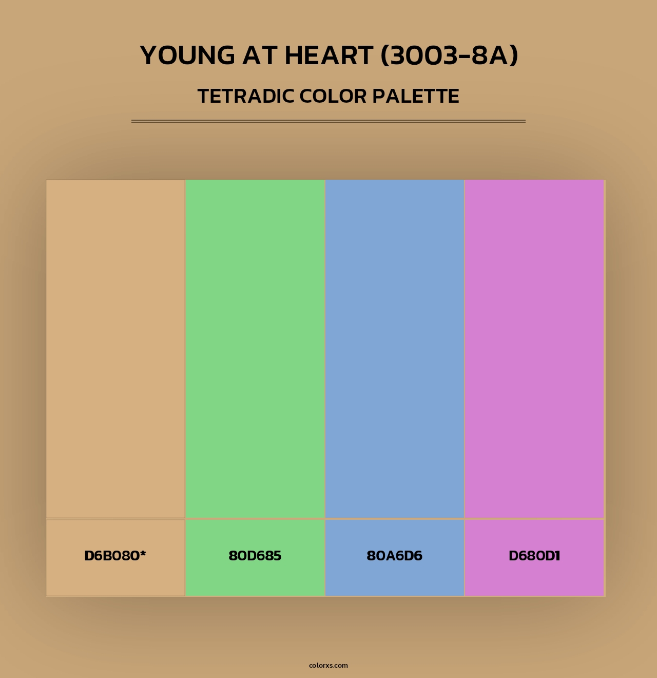 Young at Heart (3003-8A) - Tetradic Color Palette