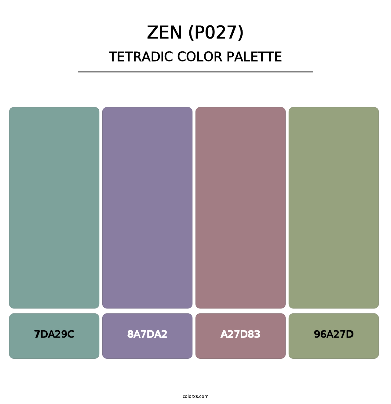 Zen (P027) - Tetradic Color Palette