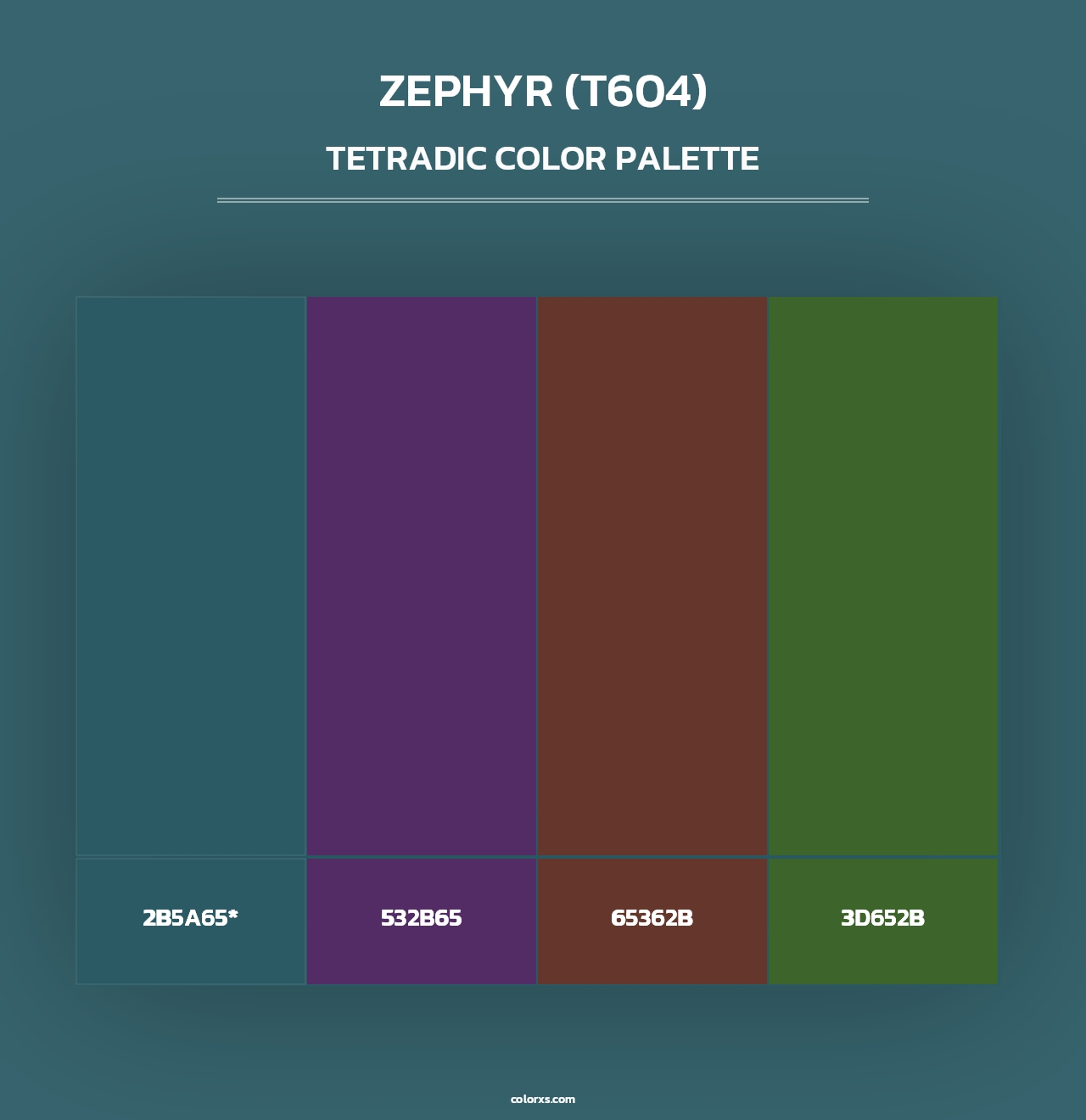 Zephyr (T604) - Tetradic Color Palette