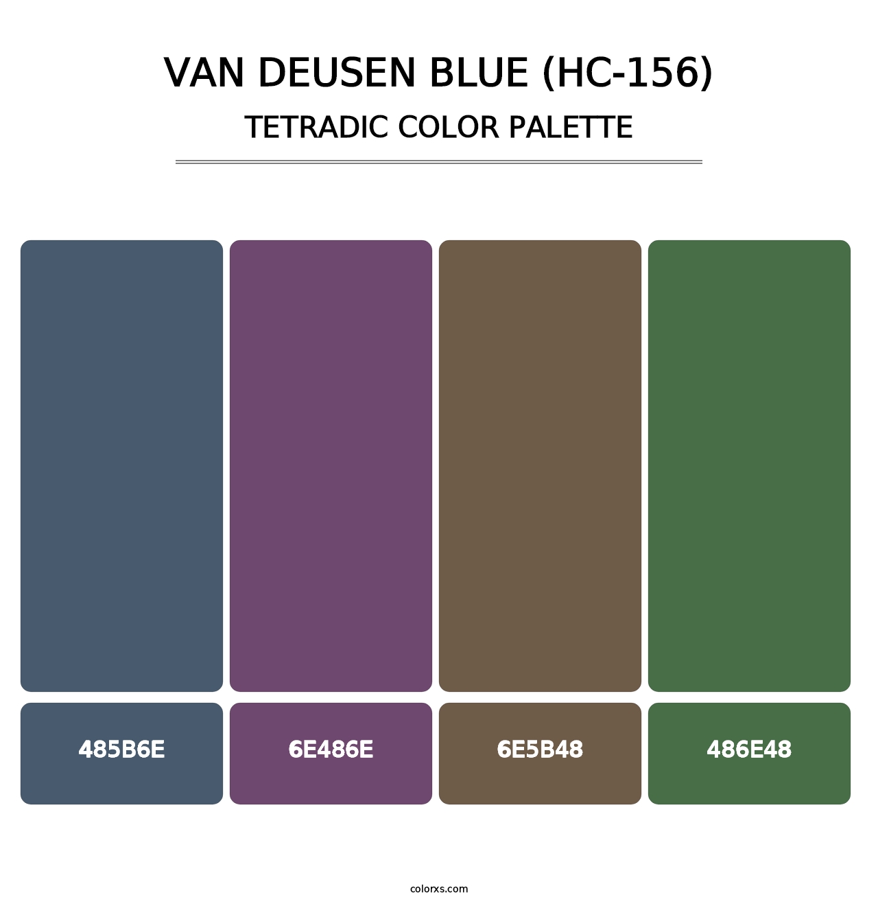 Van Deusen Blue (HC-156) - Tetradic Color Palette