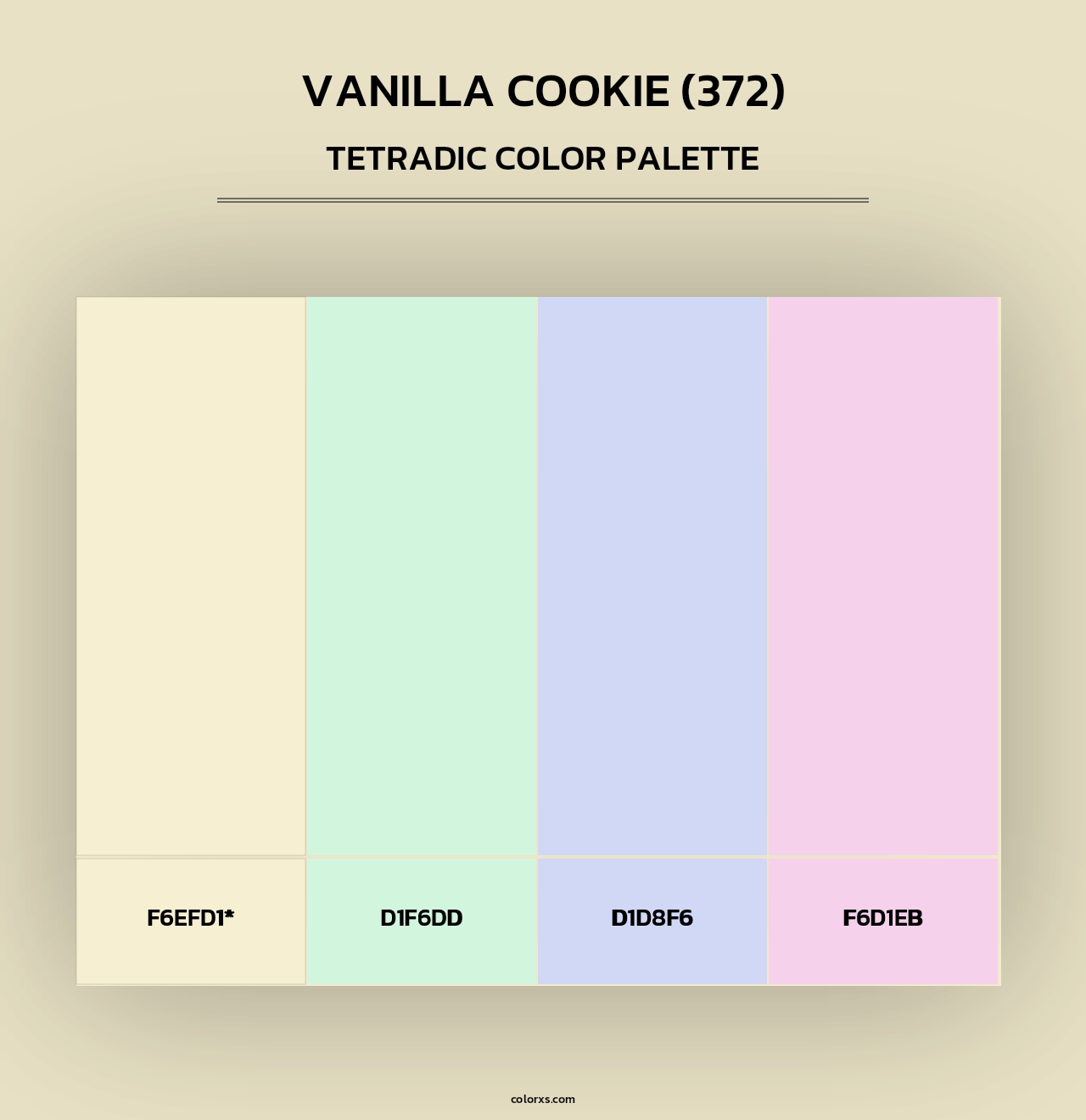 Vanilla Cookie (372) - Tetradic Color Palette