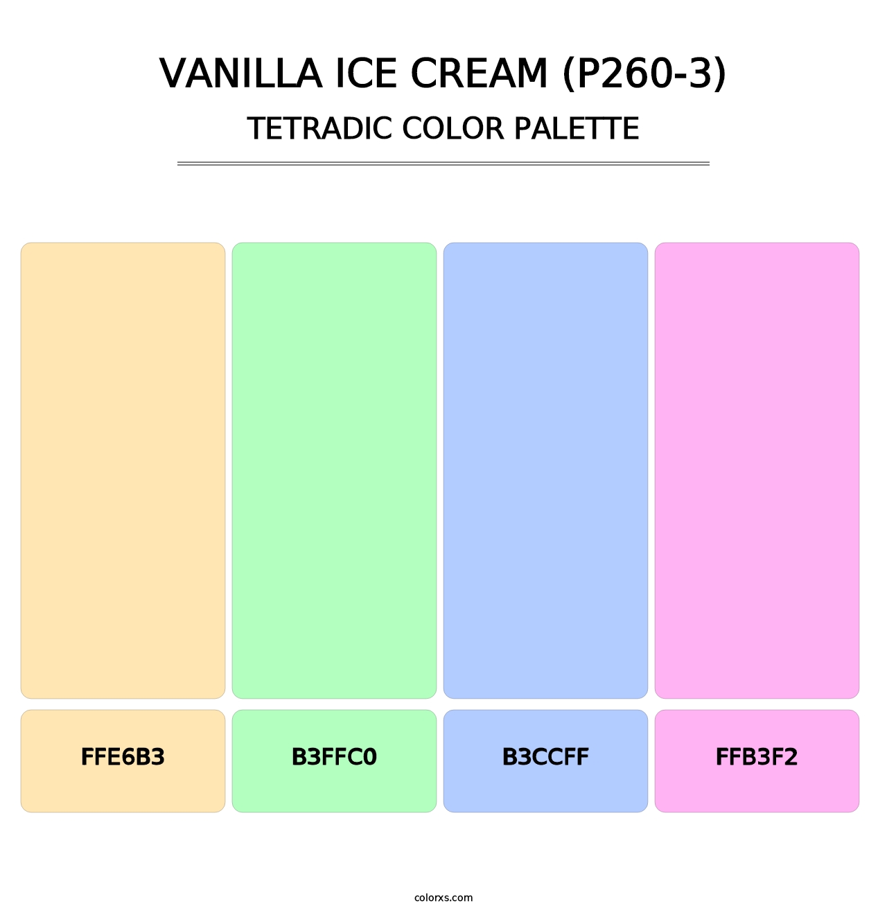 Vanilla Ice Cream (P260-3) - Tetradic Color Palette