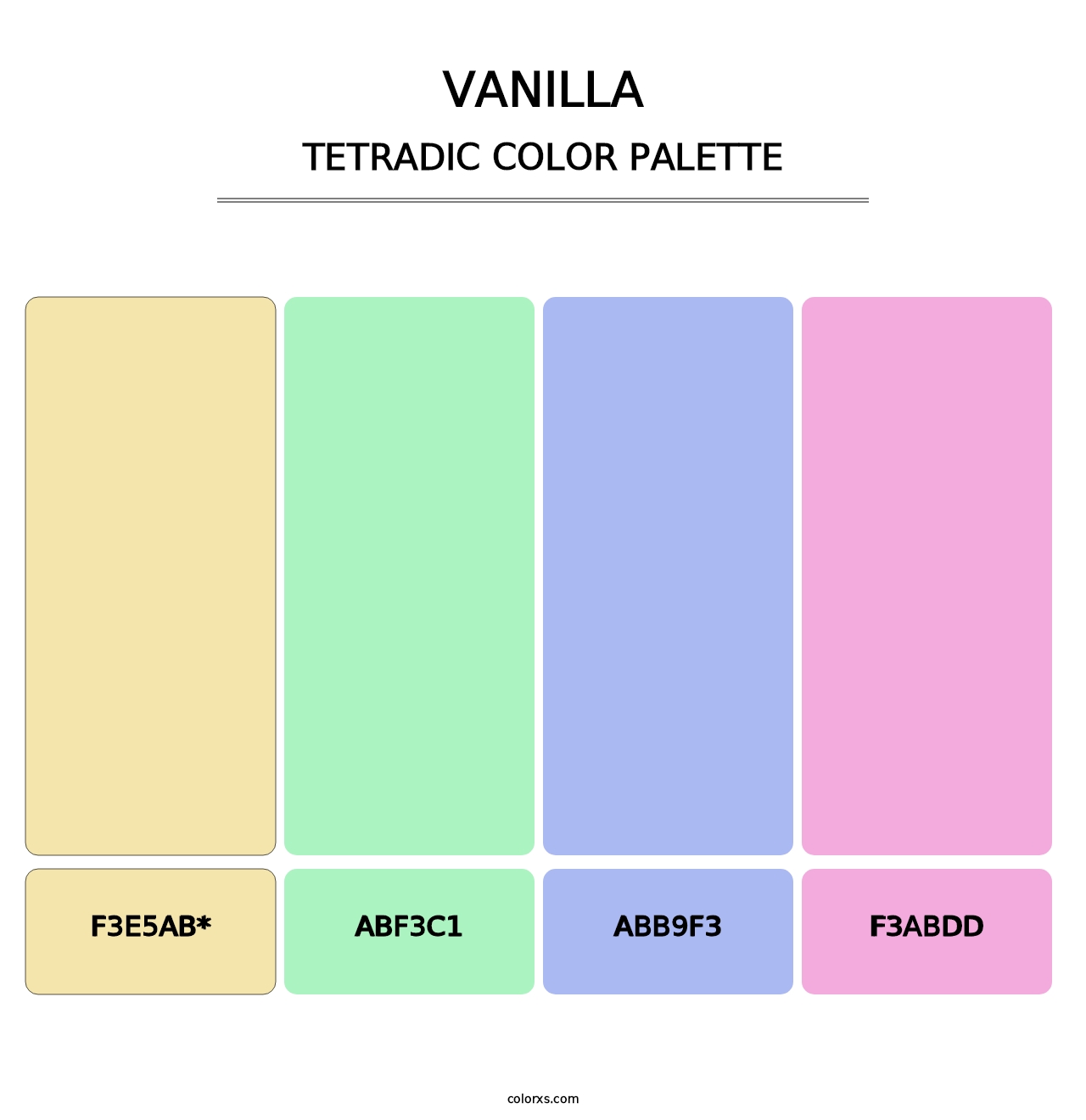 Vanilla - Tetradic Color Palette