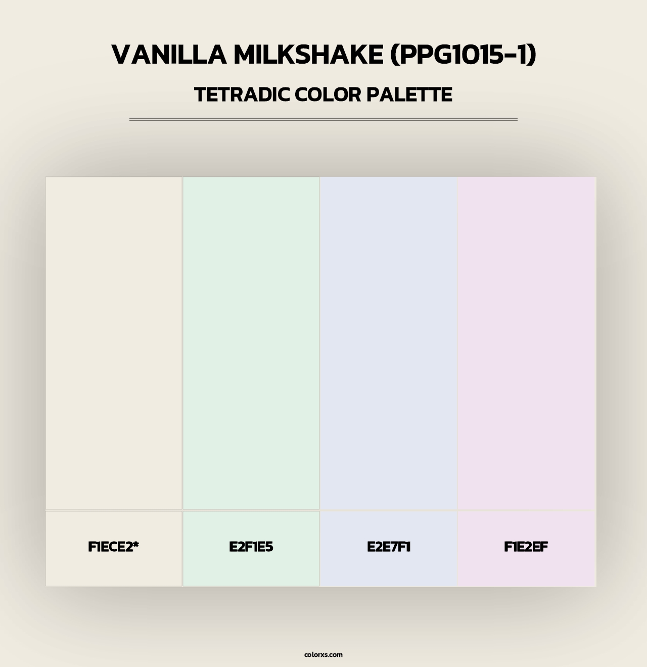 Vanilla Milkshake (PPG1015-1) - Tetradic Color Palette