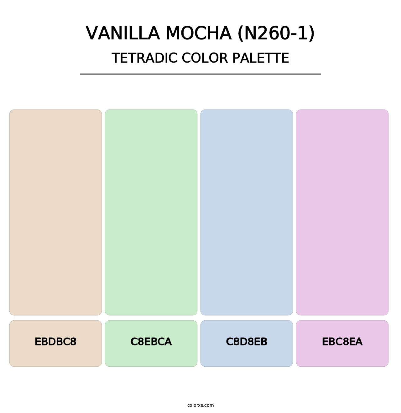 Vanilla Mocha (N260-1) - Tetradic Color Palette
