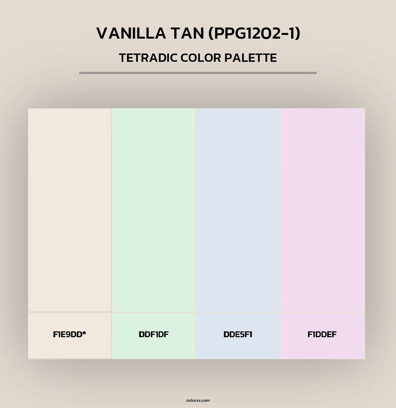 Vanilla Tan (PPG1202-1) - Tetradic Color Palette