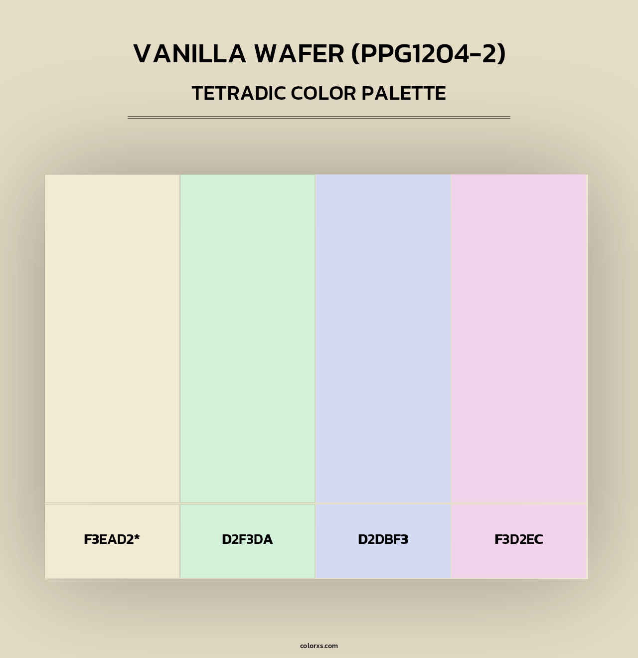 Vanilla Wafer (PPG1204-2) - Tetradic Color Palette