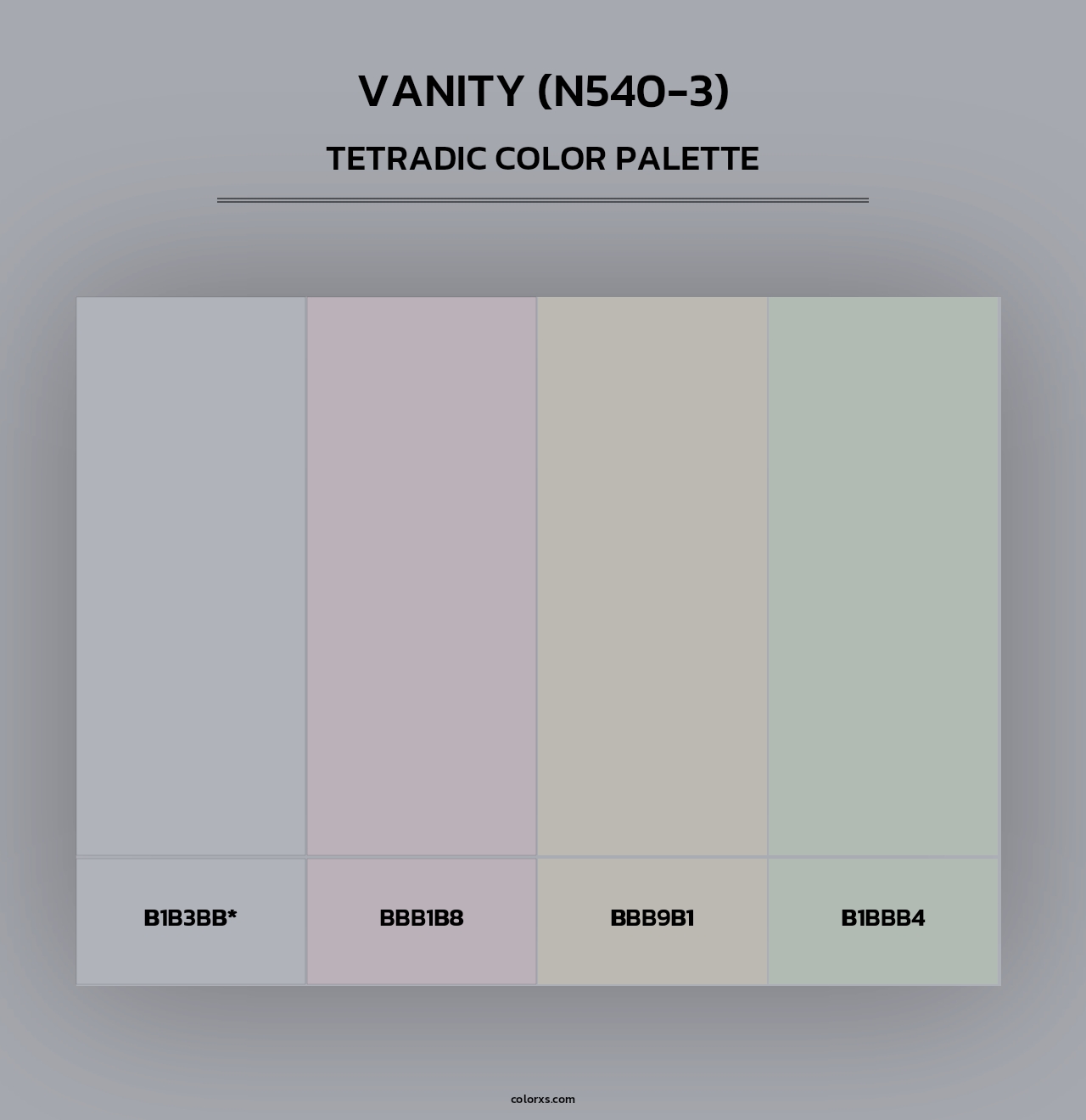 Vanity (N540-3) - Tetradic Color Palette