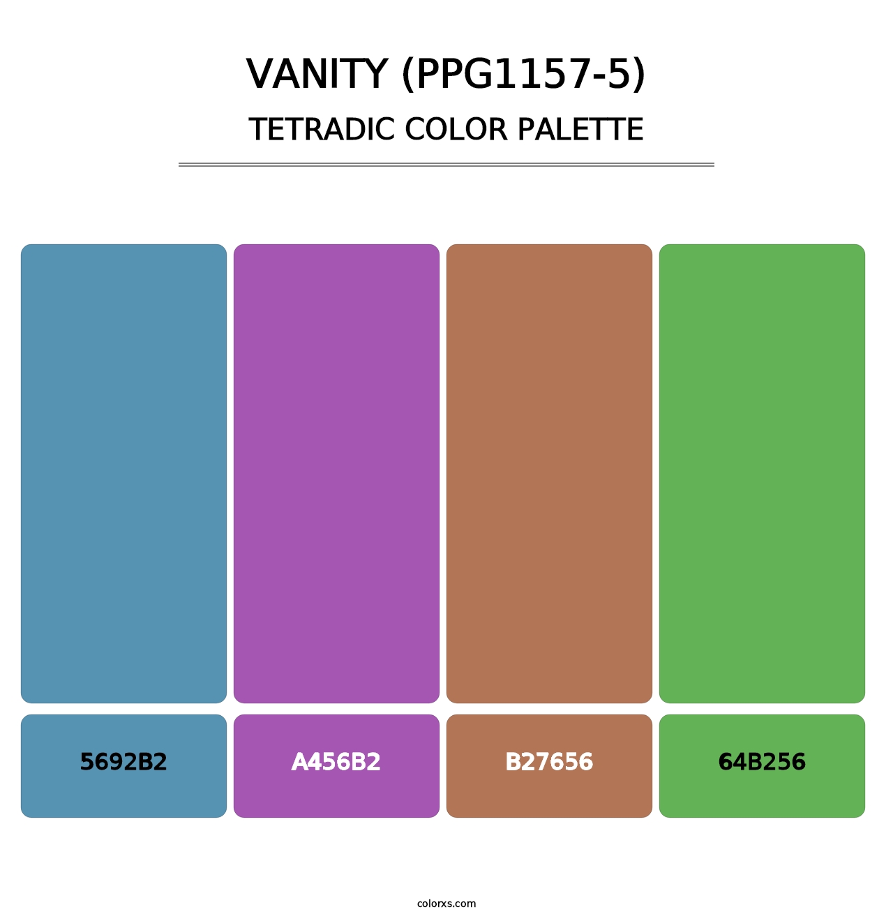 Vanity (PPG1157-5) - Tetradic Color Palette