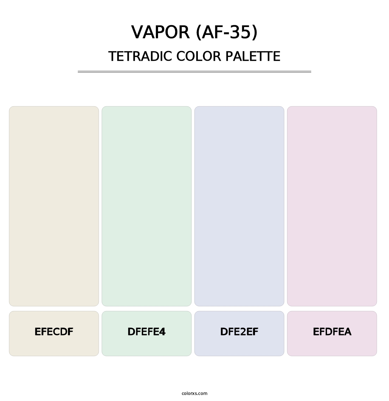 Vapor (AF-35) - Tetradic Color Palette