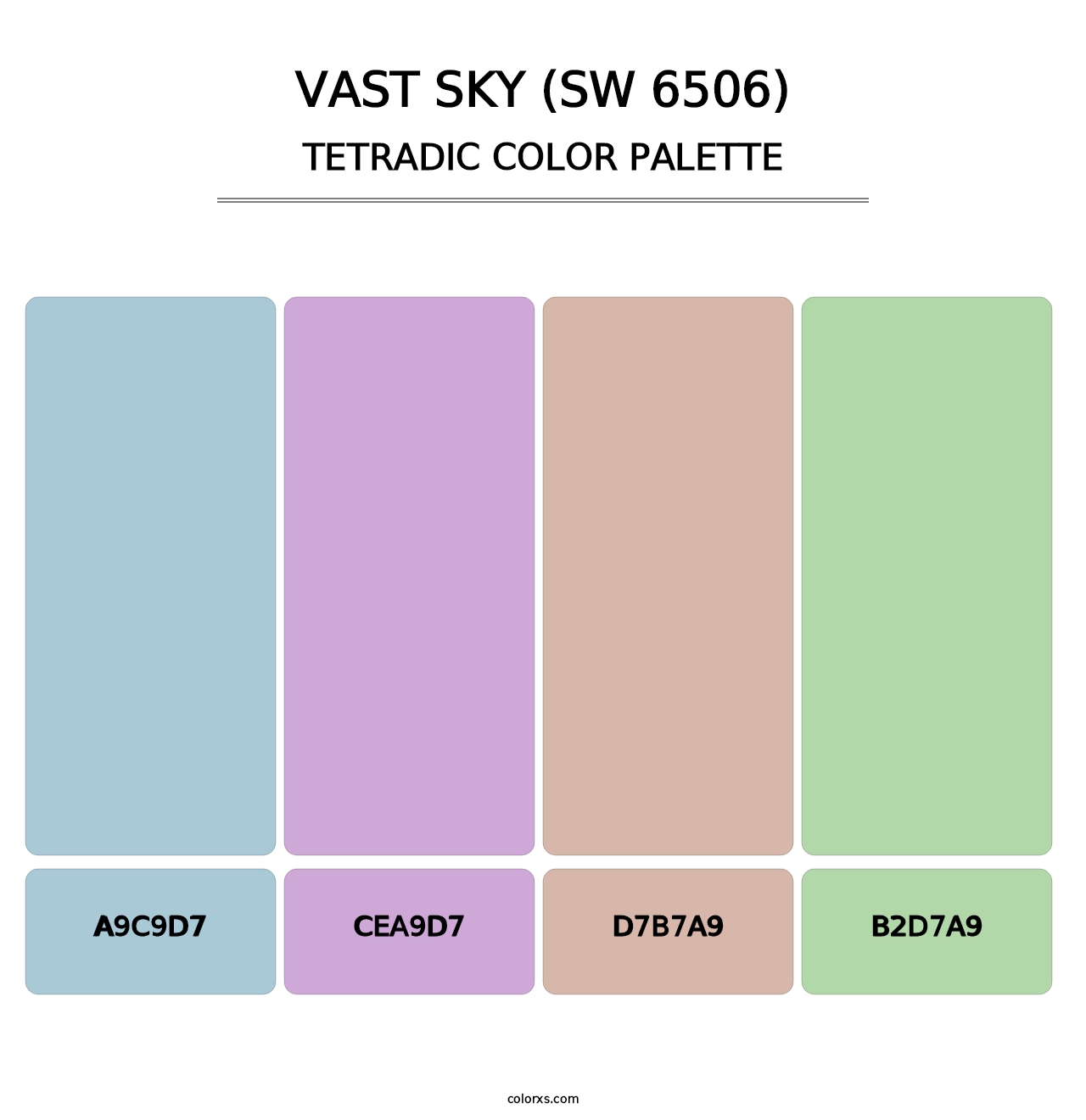 Vast Sky (SW 6506) - Tetradic Color Palette