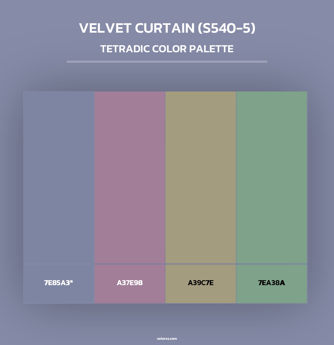 Velvet Curtain (S540-5) - Tetradic Color Palette