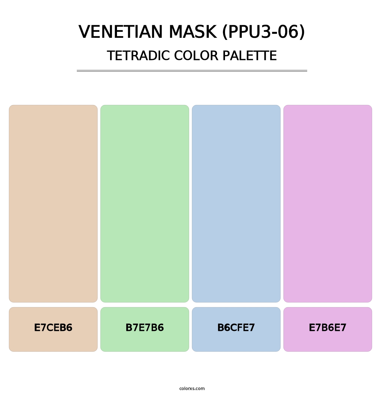 Venetian Mask (PPU3-06) - Tetradic Color Palette