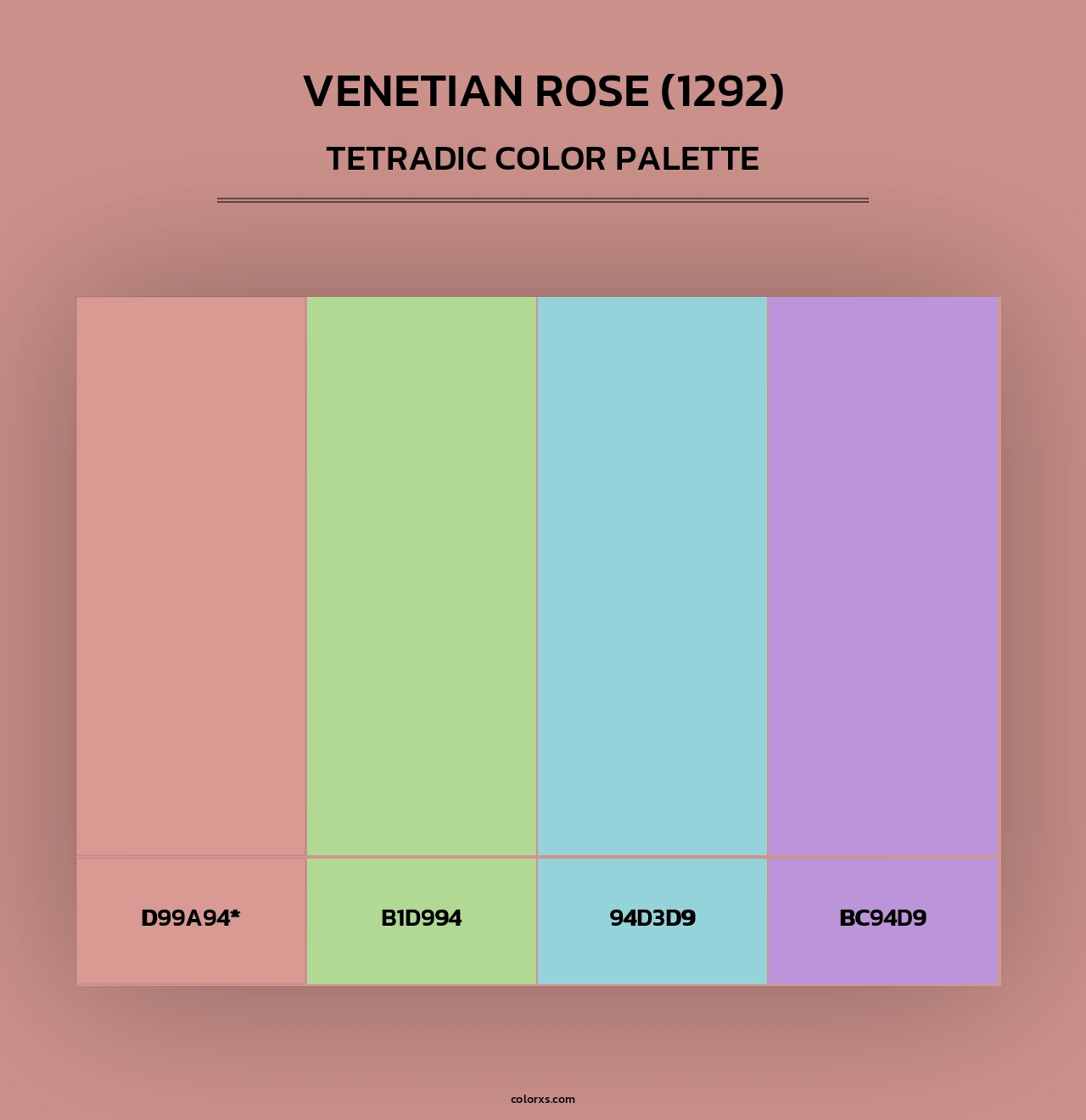 Venetian Rose (1292) - Tetradic Color Palette