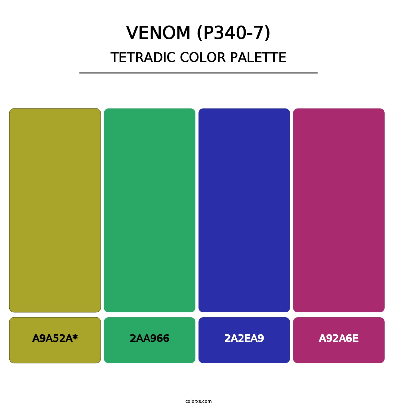 Venom (P340-7) - Tetradic Color Palette