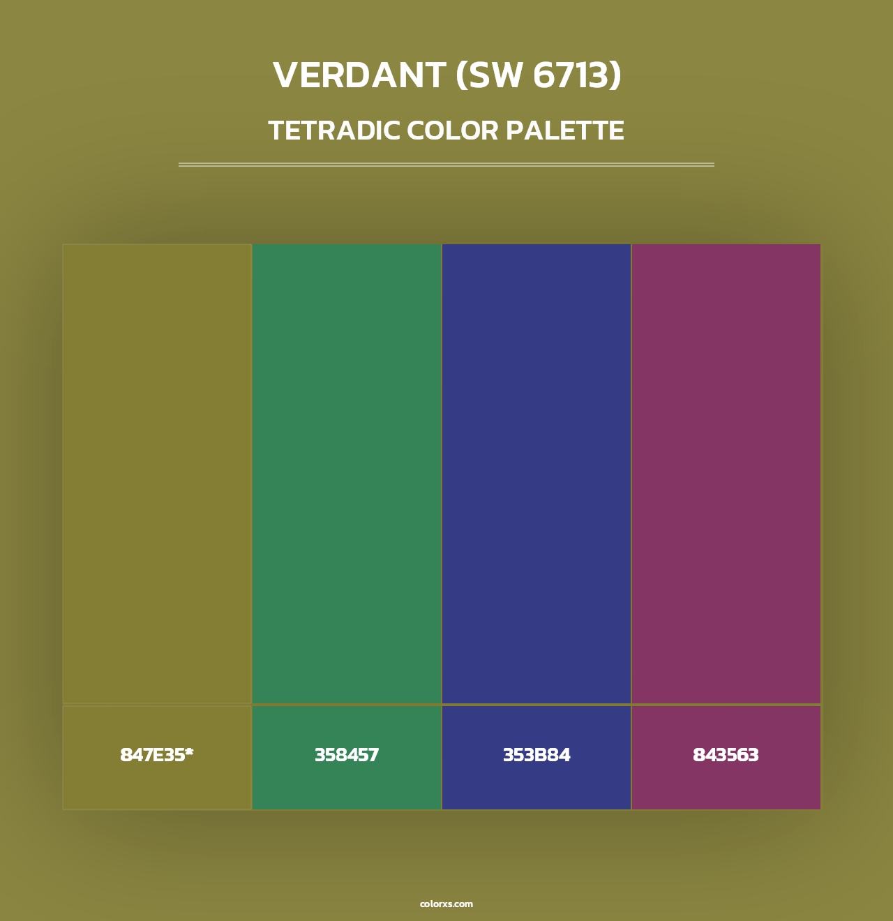 Verdant (SW 6713) - Tetradic Color Palette